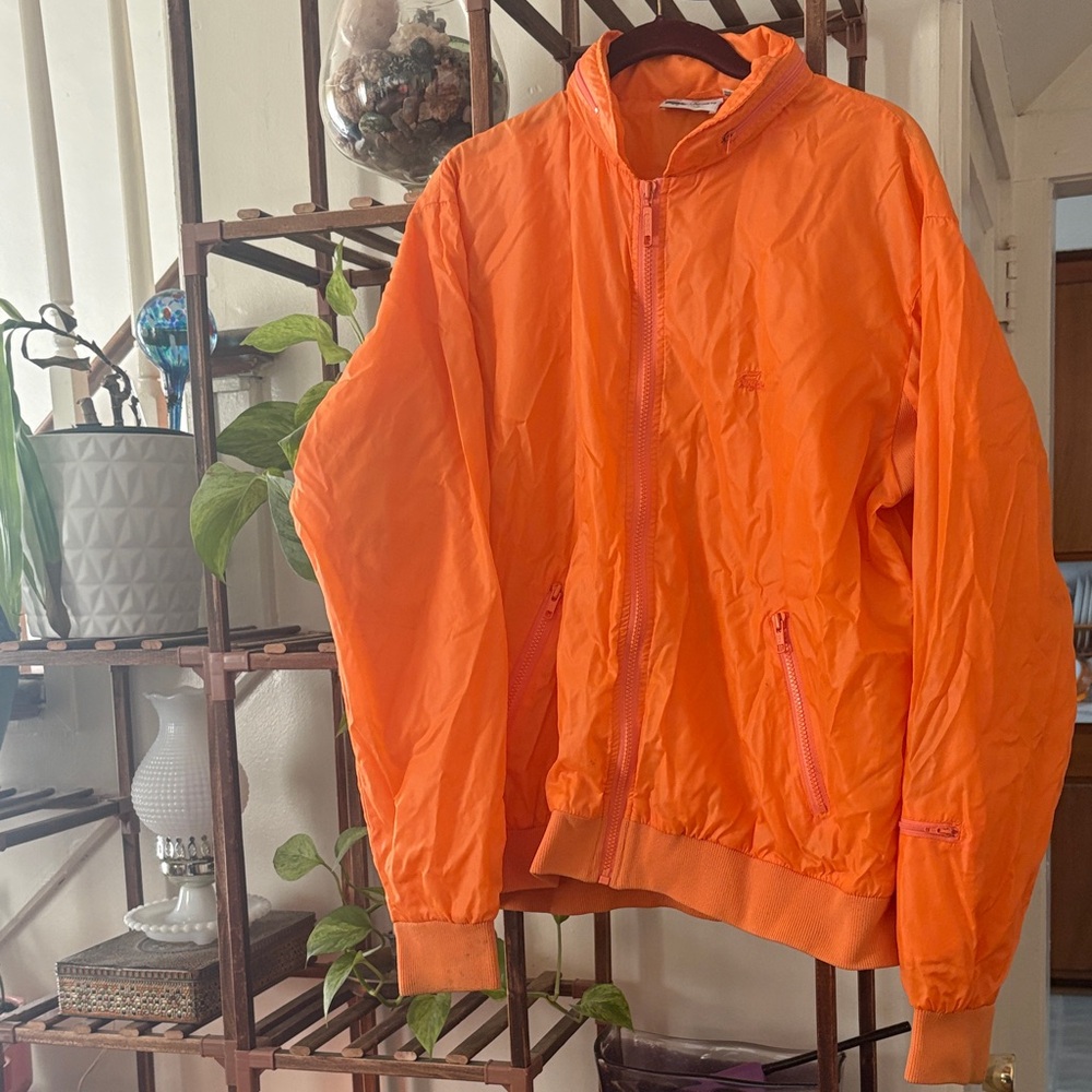 Rare Vintage Lacoste Rain Jacket Orange